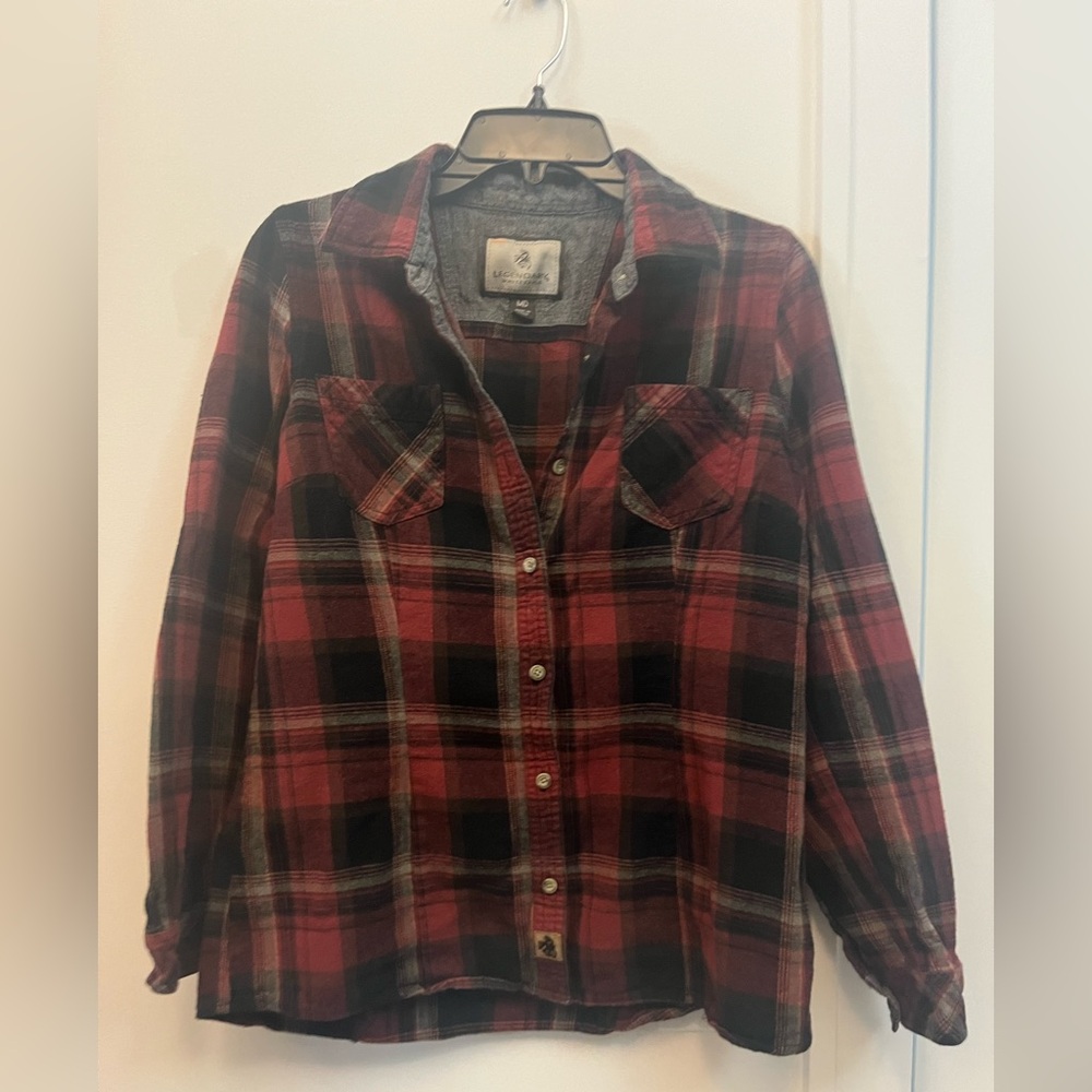 Legendary Whitetails Red and Black Plaid Flannel